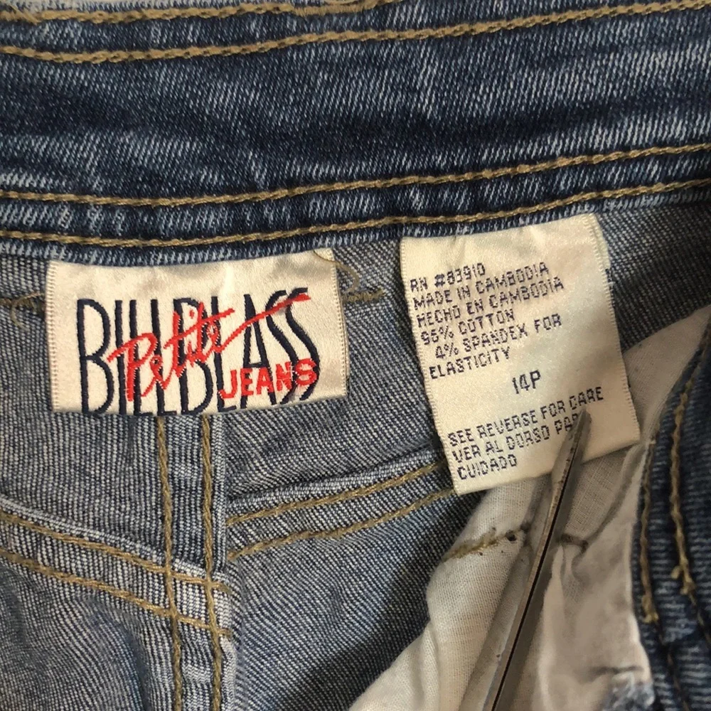 Vintage BILL BLASS womans SZ 14 pink straight leg high waist jeans pants
